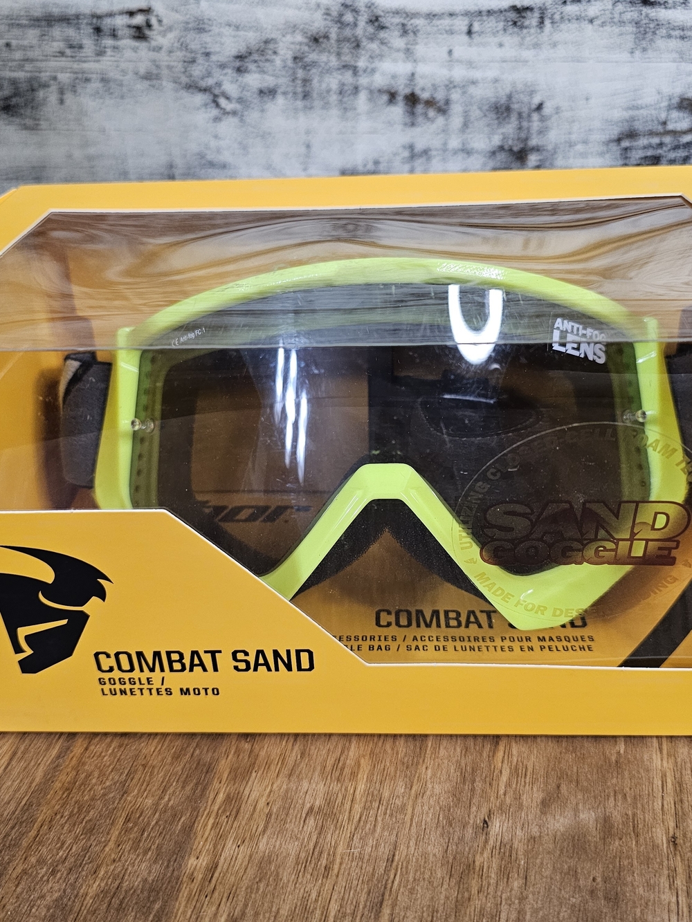 Combat Sand Goggle Neon Lime Green Motocross Goggles